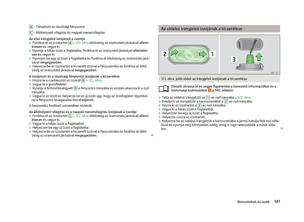 Skoda Citigo Kezelesi utmutato / page 143