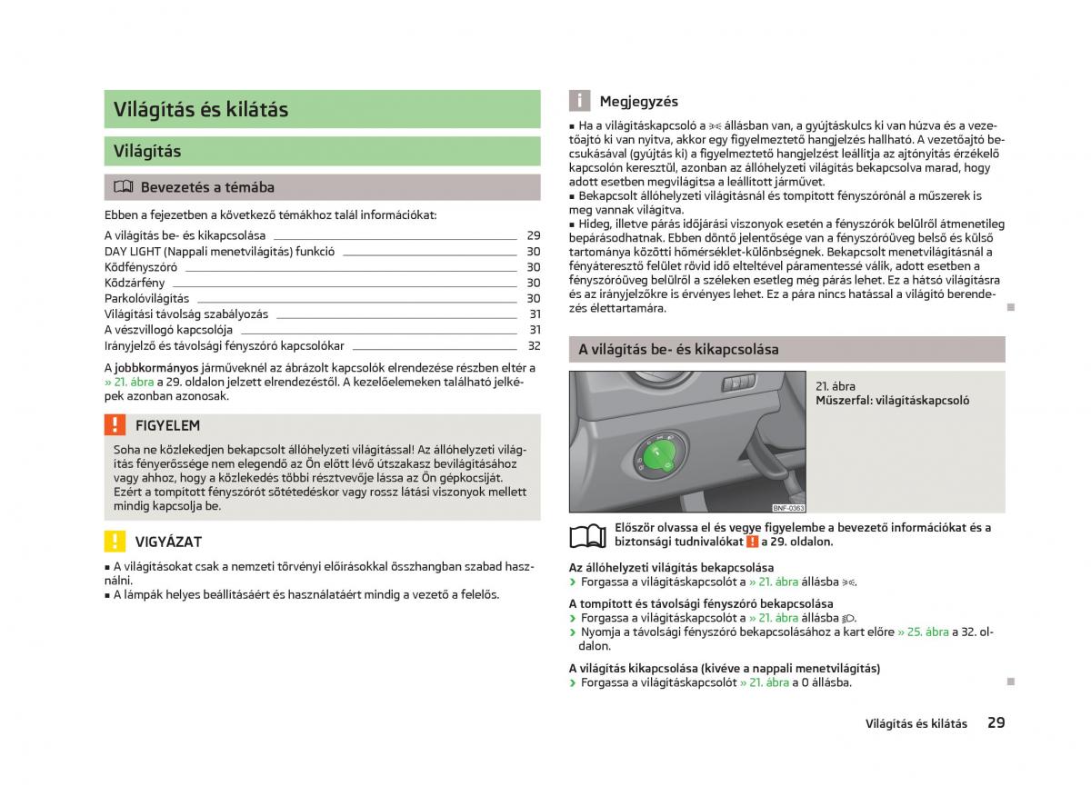 Skoda Citigo Kezelesi utmutato / page 31