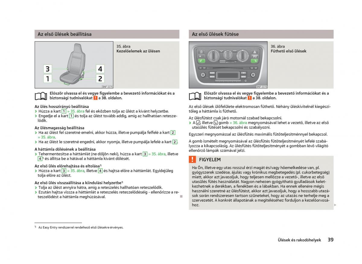 Skoda Citigo Kezelesi utmutato / page 41