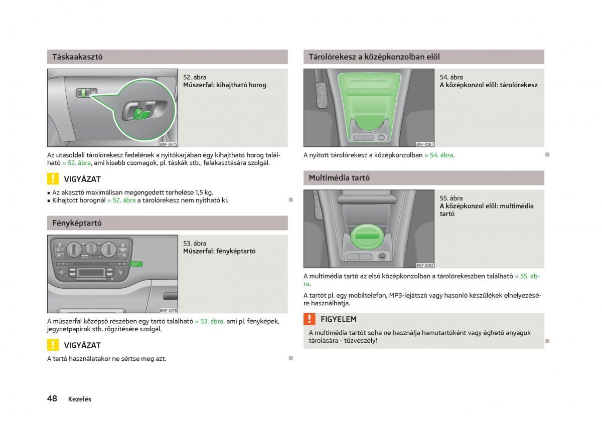 Skoda Citigo Kezelesi utmutato / page 50