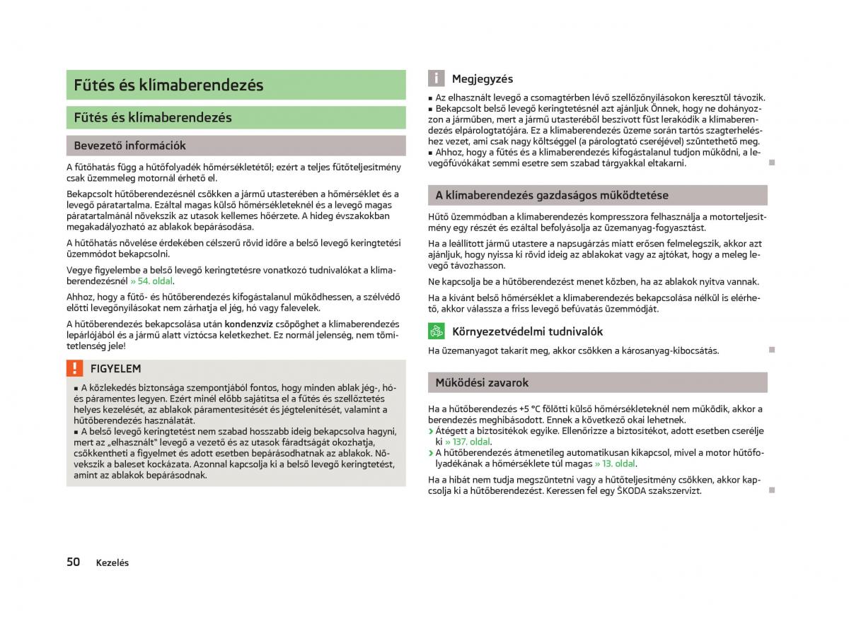 Skoda Citigo Kezelesi utmutato / page 52