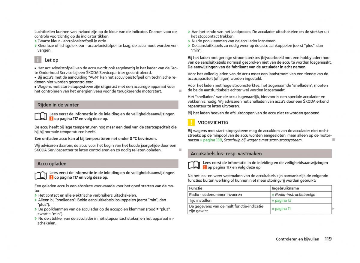 Skoda Citigo handleiding / page 121