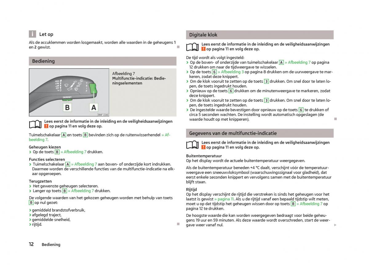 Skoda Citigo handleiding / page 14