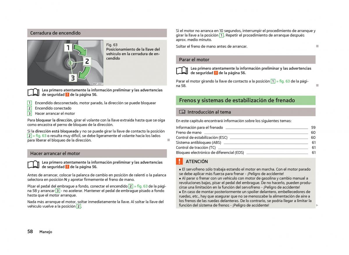 Skoda Citigo manual del propietario / page 60