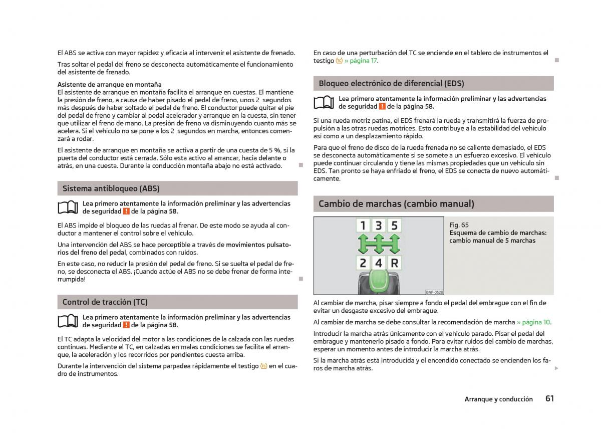 Skoda Citigo manual del propietario / page 63