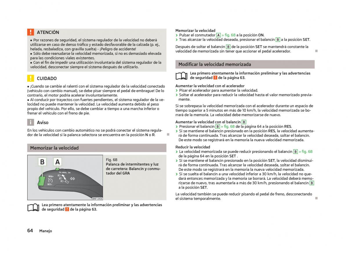 Skoda Citigo manual del propietario / page 66