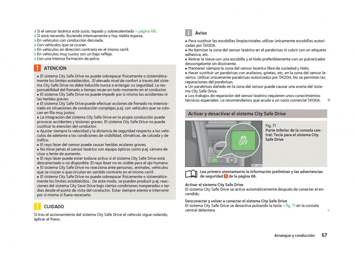 Skoda Citigo manual del propietario / page 69