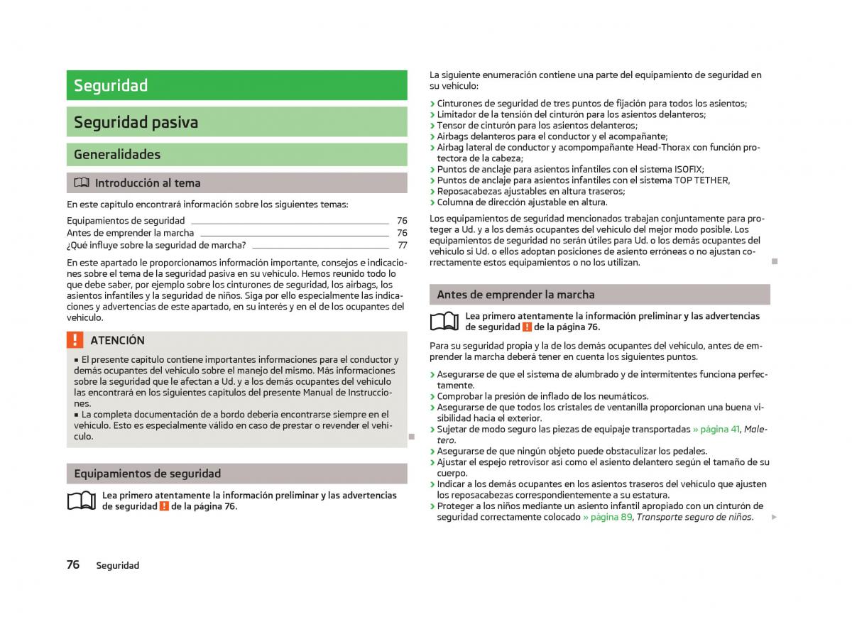 Skoda Citigo manual del propietario / page 78