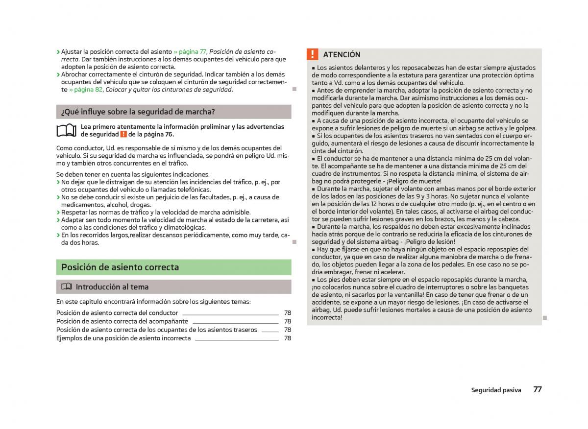 Skoda Citigo manual del propietario / page 79