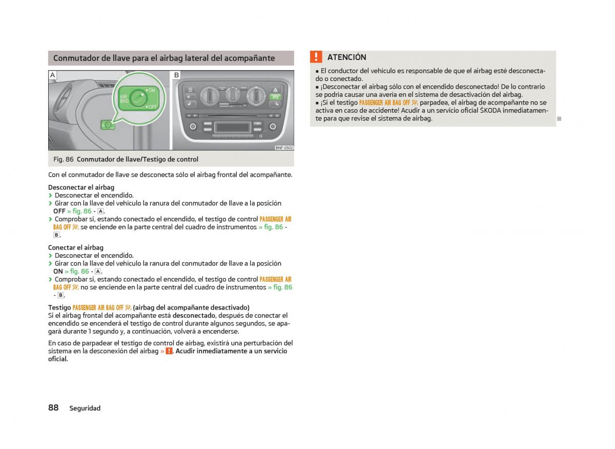 Skoda Citigo manual del propietario / page 90