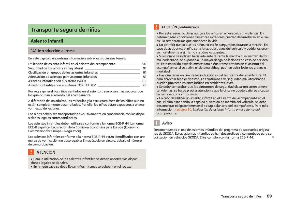 Skoda Citigo manual del propietario / page 91