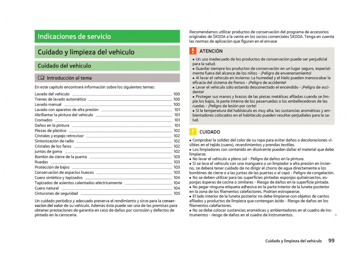 Skoda Citigo manual del propietario / page 101