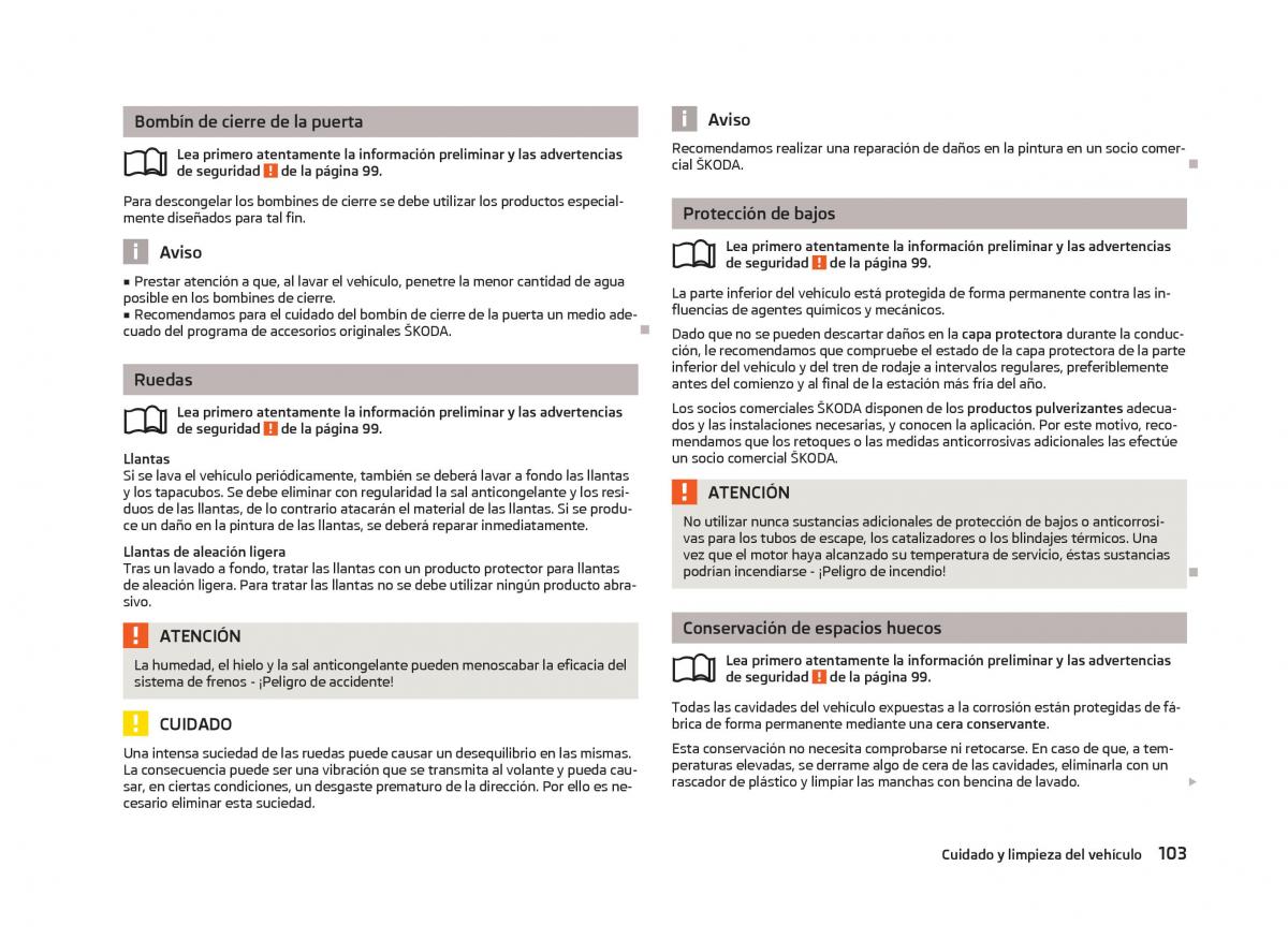 Skoda Citigo manual del propietario / page 105