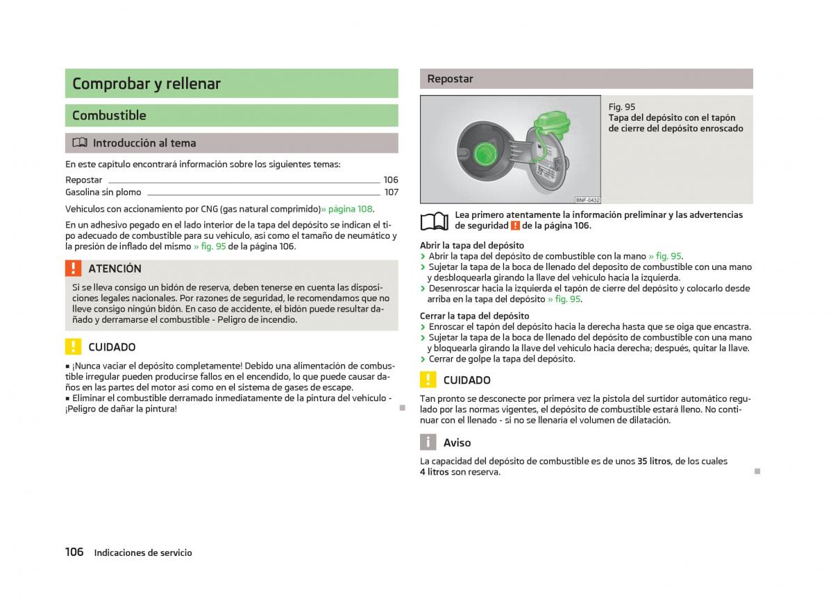 Skoda Citigo manual del propietario / page 108