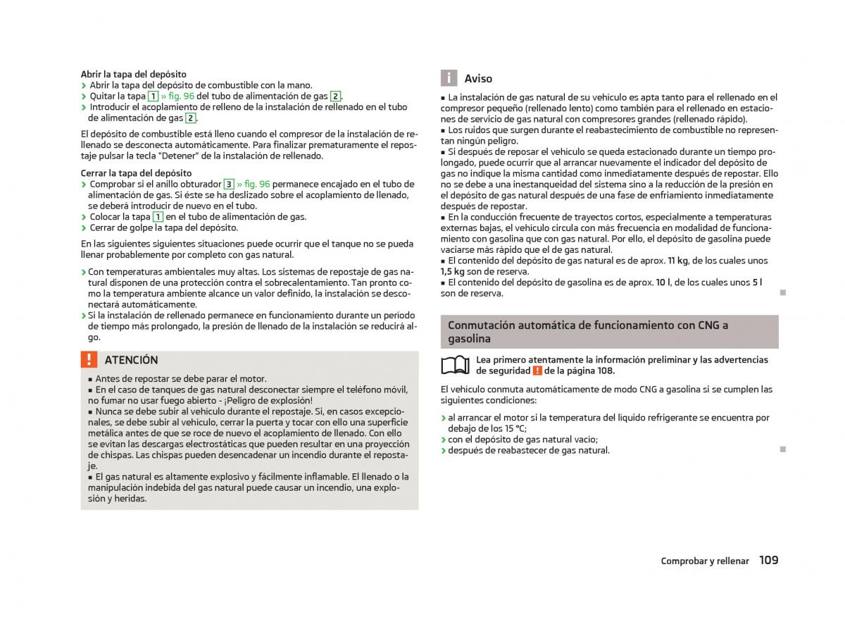 Skoda Citigo manual del propietario / page 111