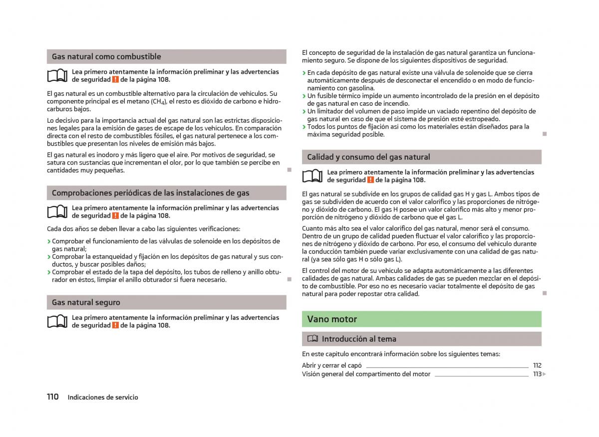 Skoda Citigo manual del propietario / page 112