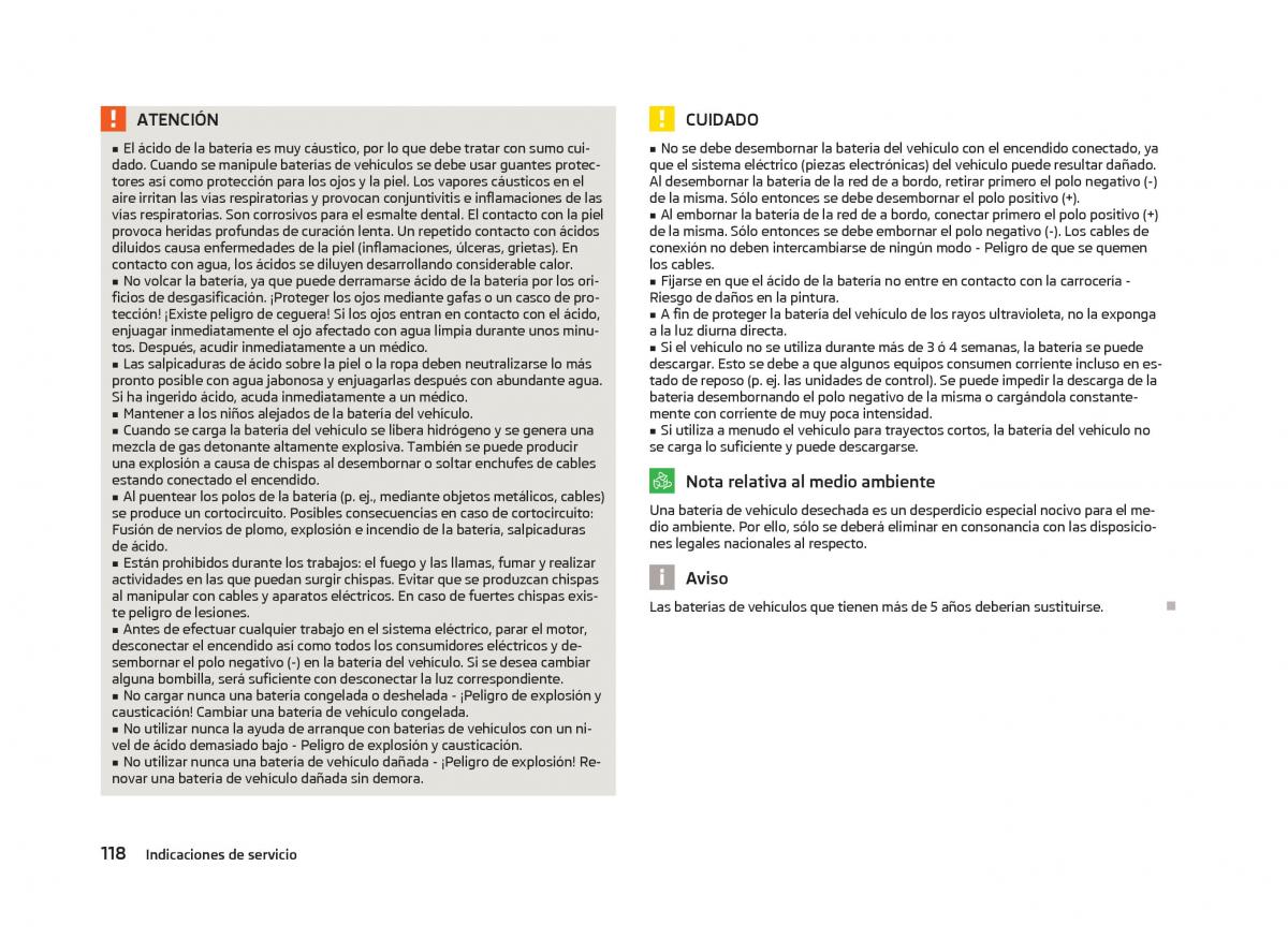 Skoda Citigo manual del propietario / page 120