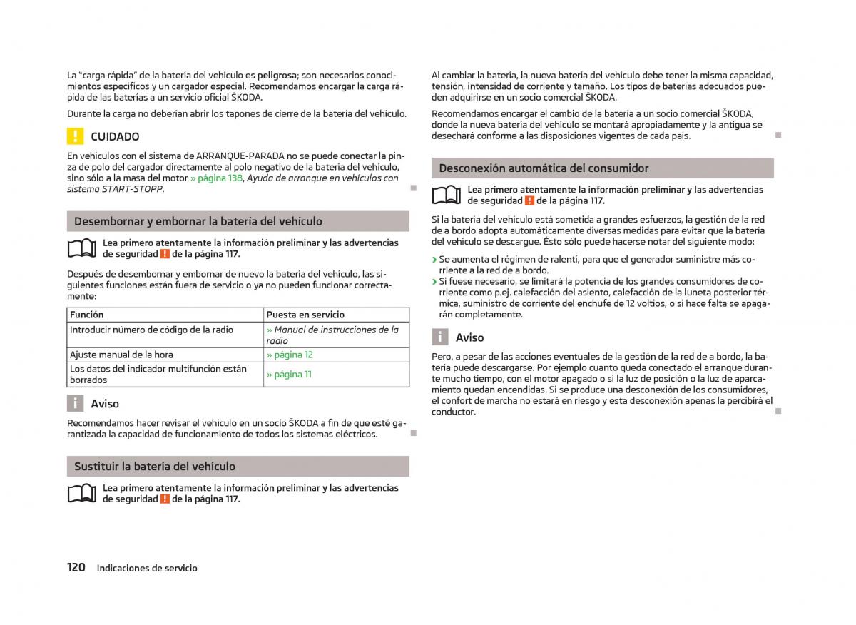 Skoda Citigo manual del propietario / page 122