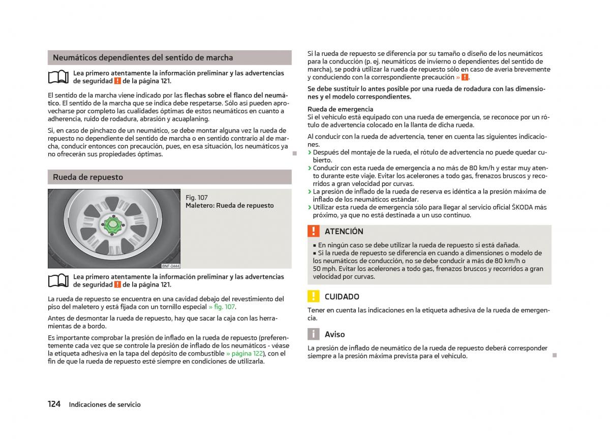 Skoda Citigo manual del propietario / page 126