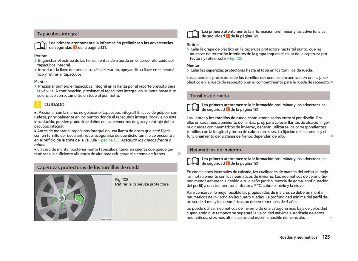 Skoda Citigo manual del propietario / page 127