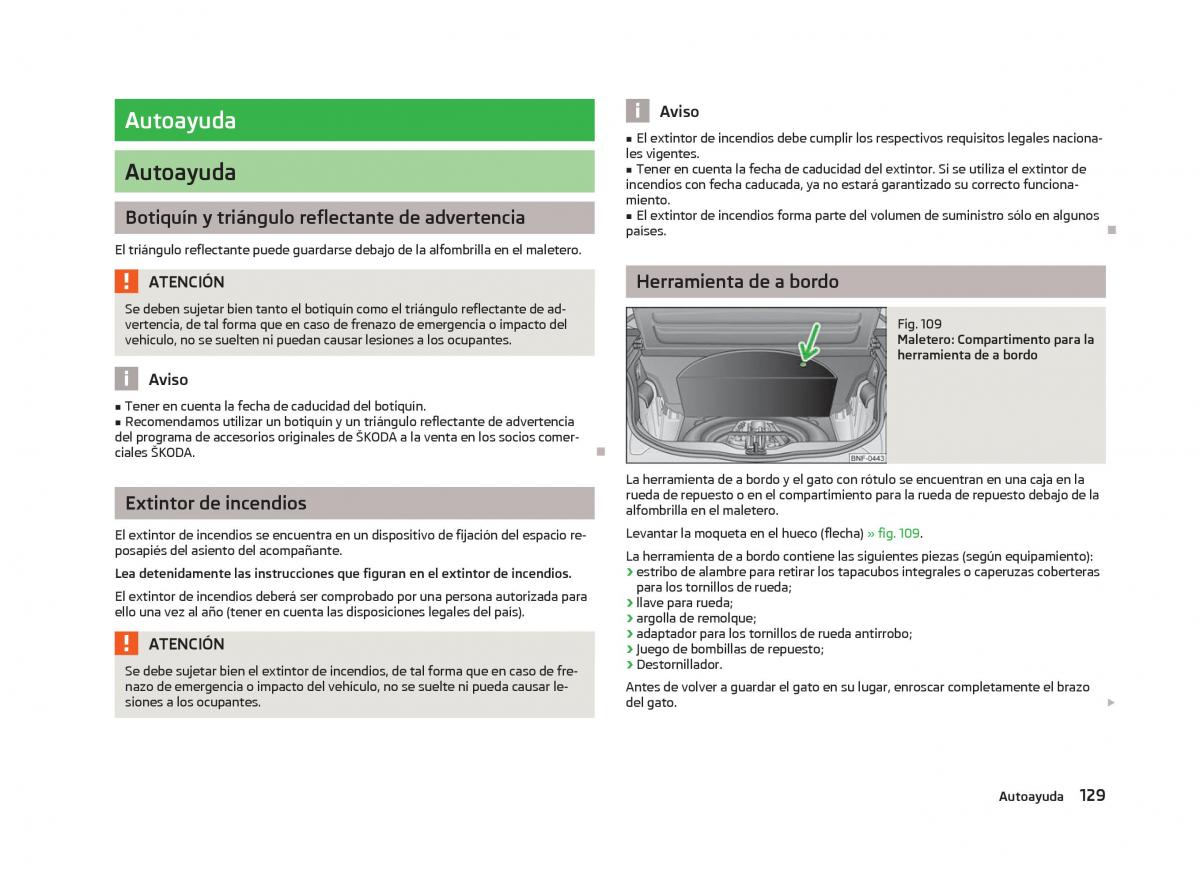 Skoda Citigo manual del propietario / page 131