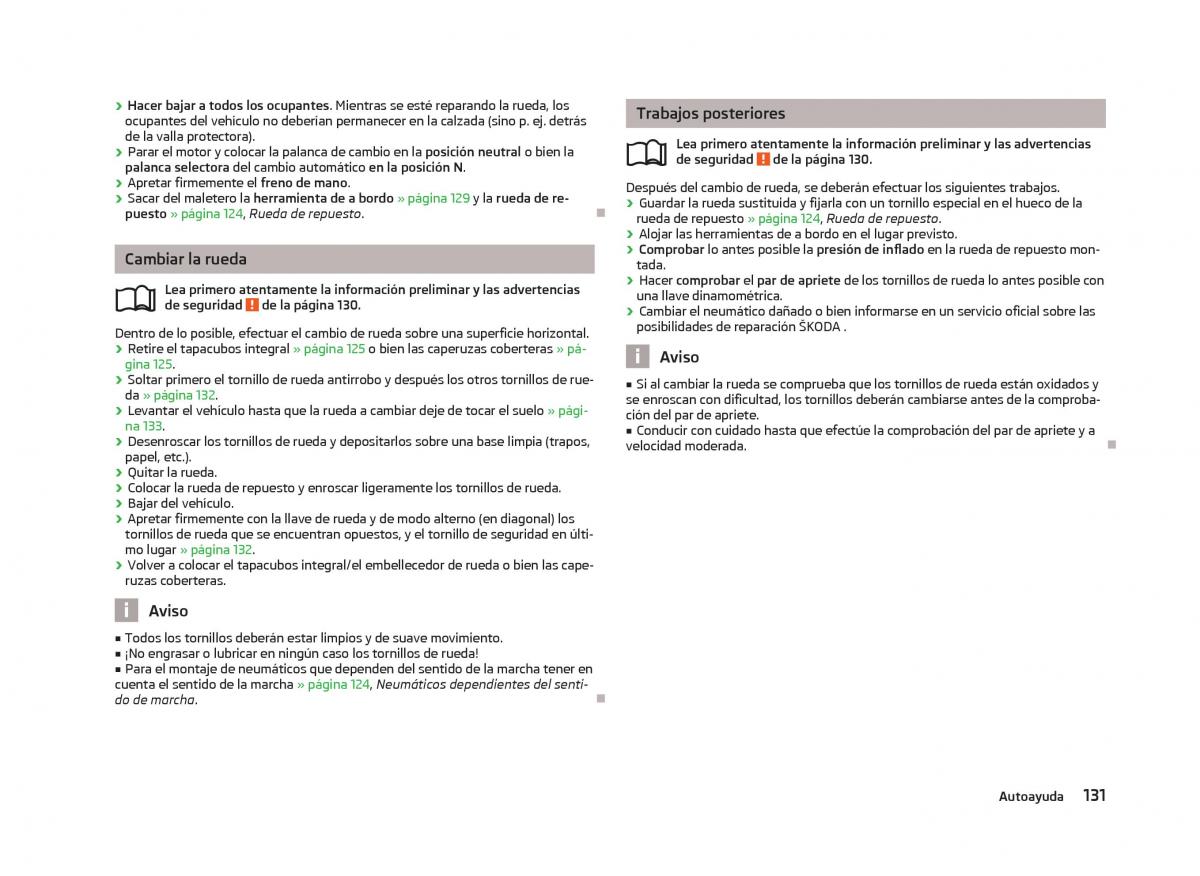 Skoda Citigo manual del propietario / page 133