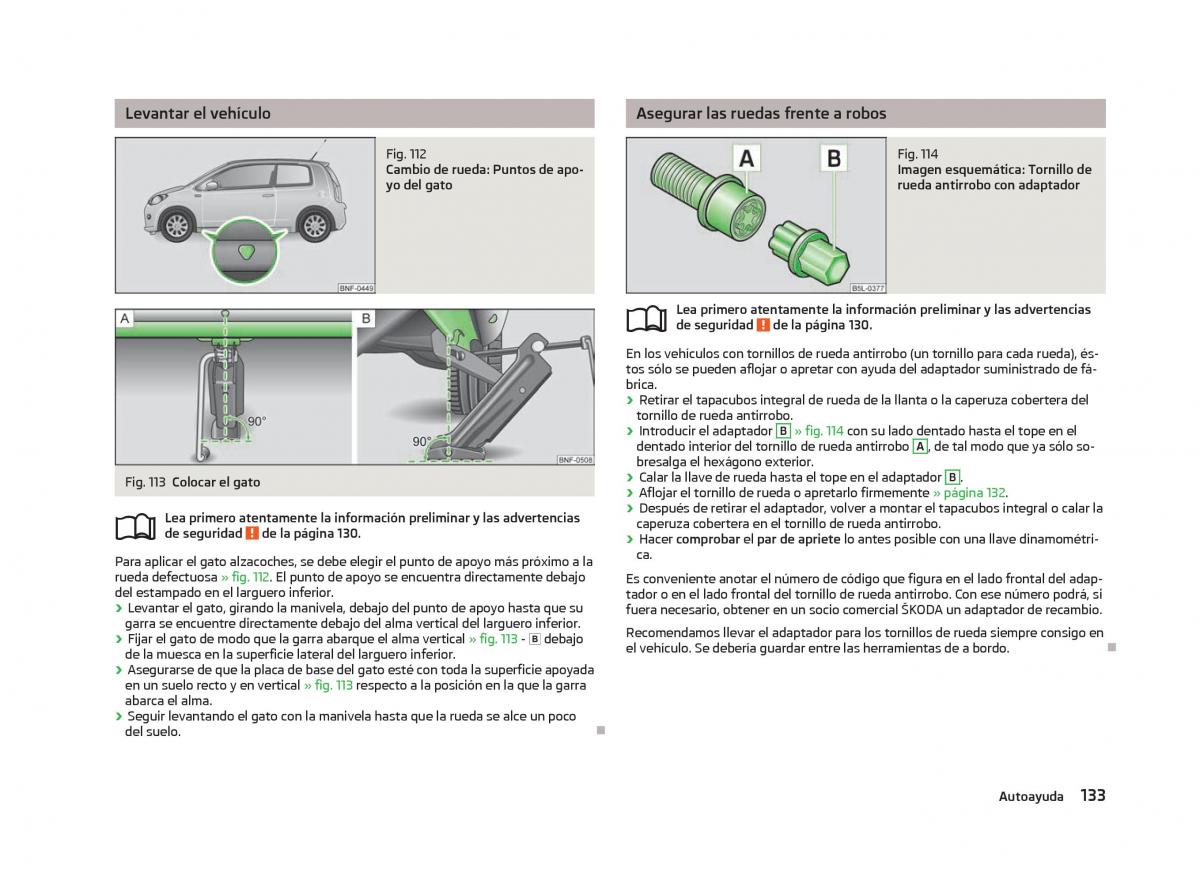 Skoda Citigo manual del propietario / page 135