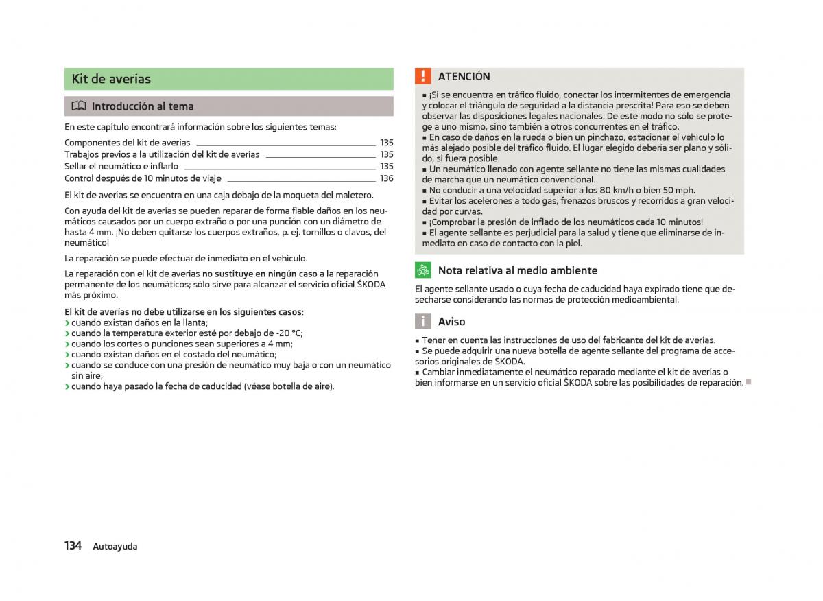 Skoda Citigo manual del propietario / page 136