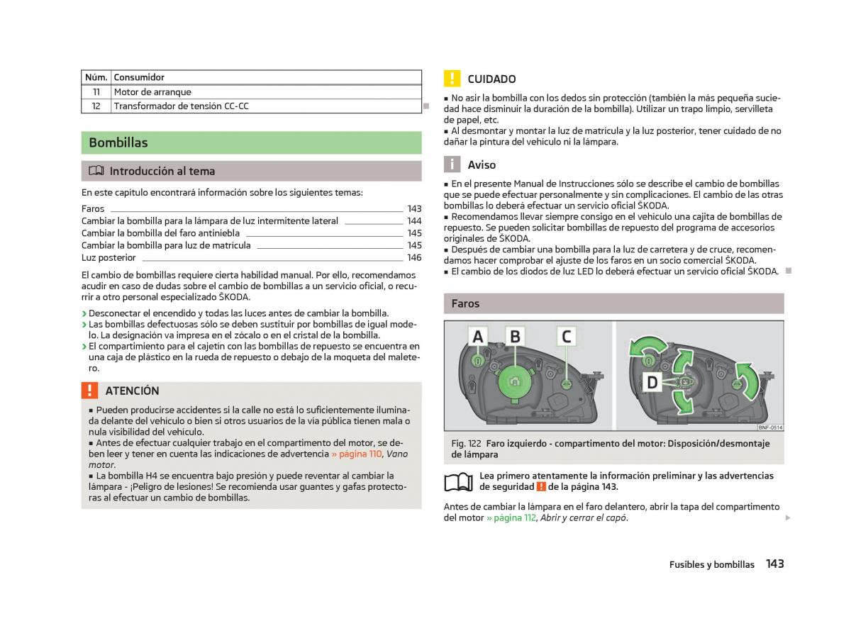 Skoda Citigo manual del propietario / page 145