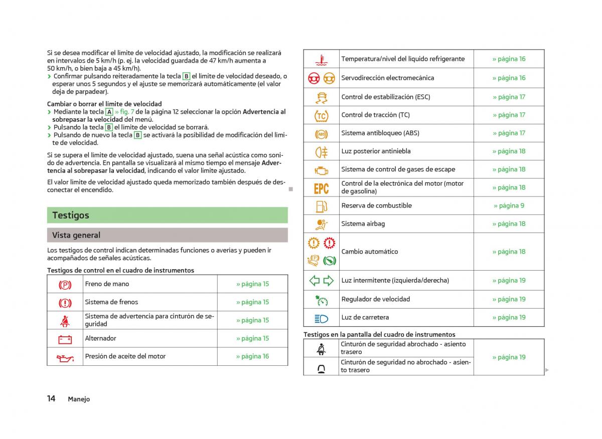 Skoda Citigo manual del propietario / page 16