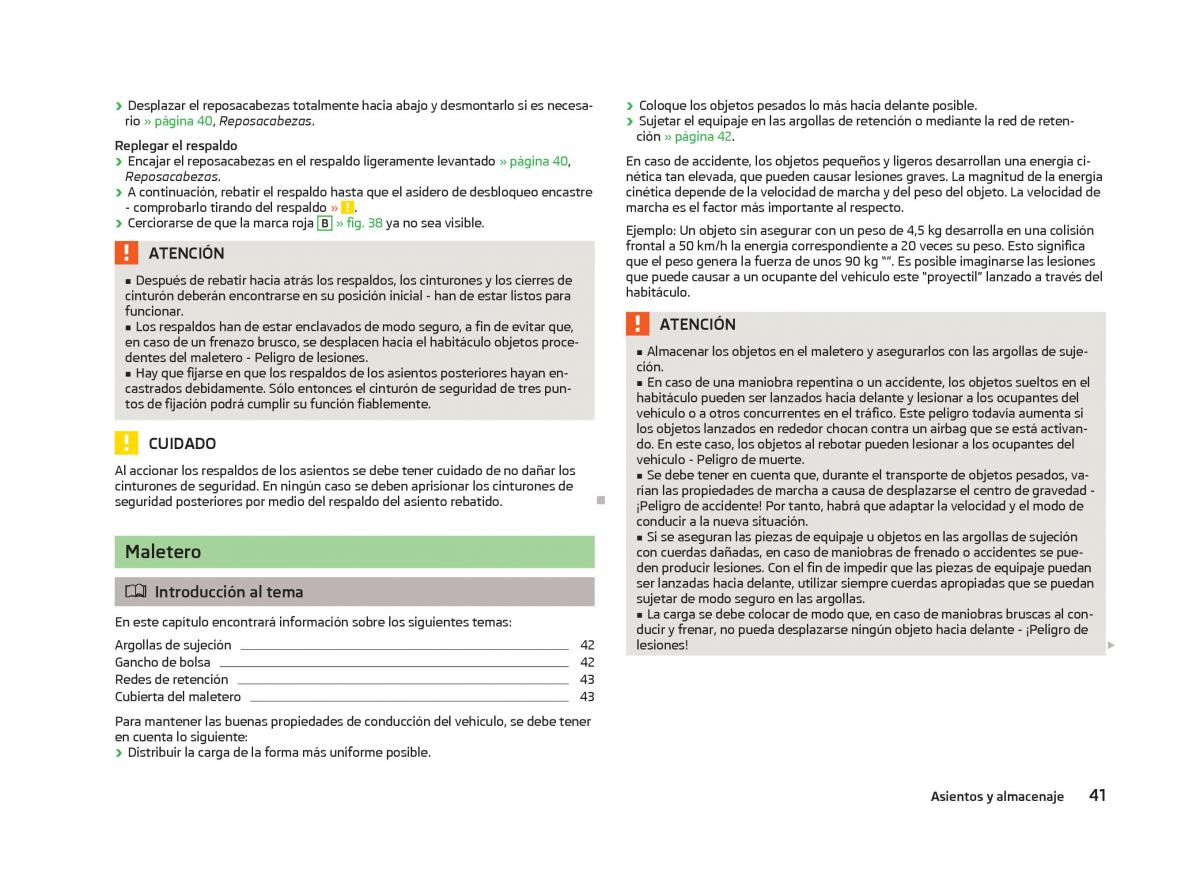 Skoda Citigo manual del propietario / page 43