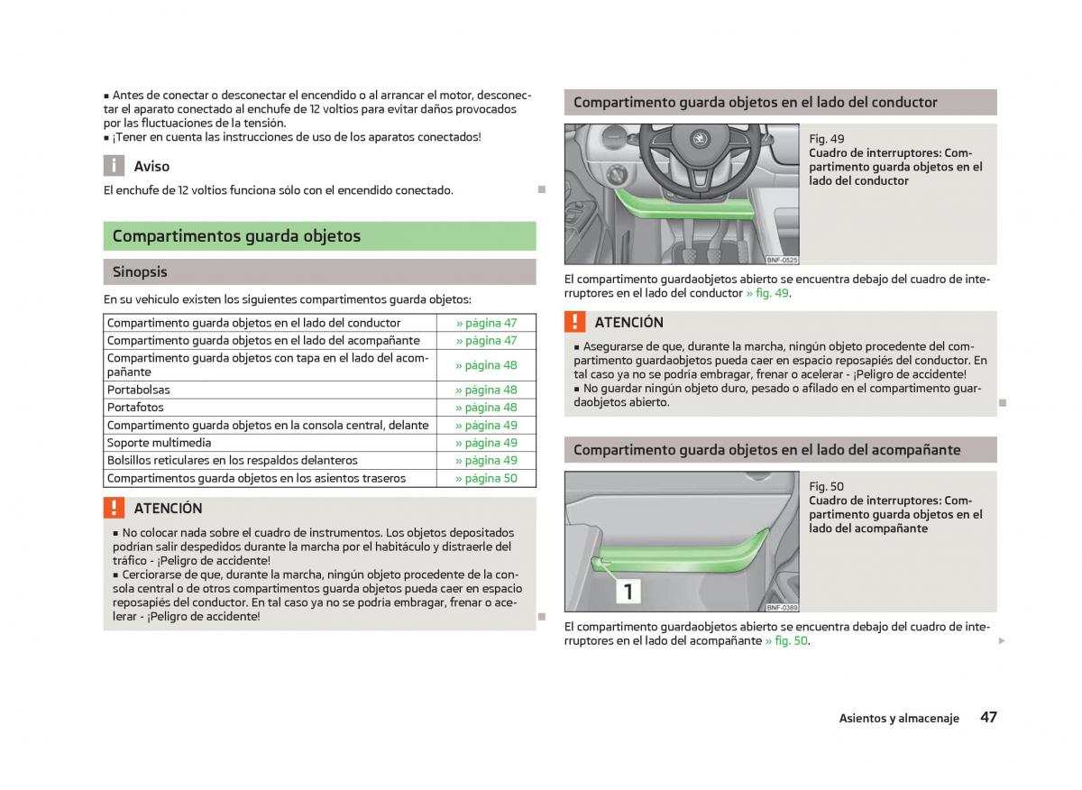 Skoda Citigo manual del propietario / page 49