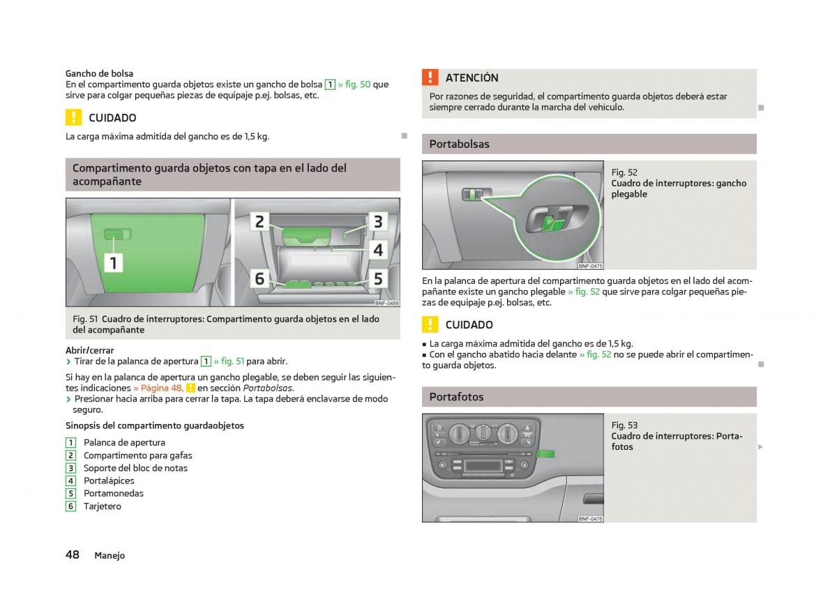 Skoda Citigo manual del propietario / page 50