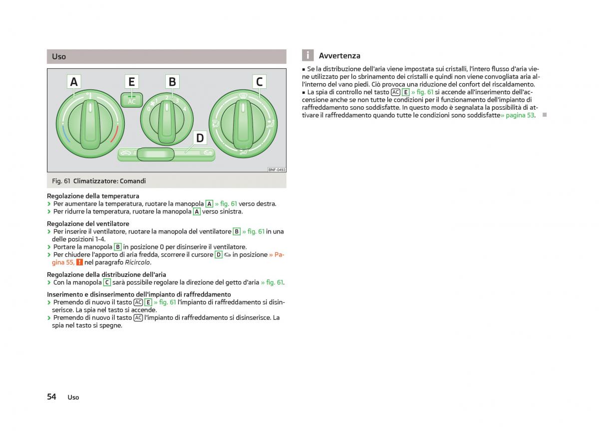 Skoda Citigo manuale del proprietario / page 56