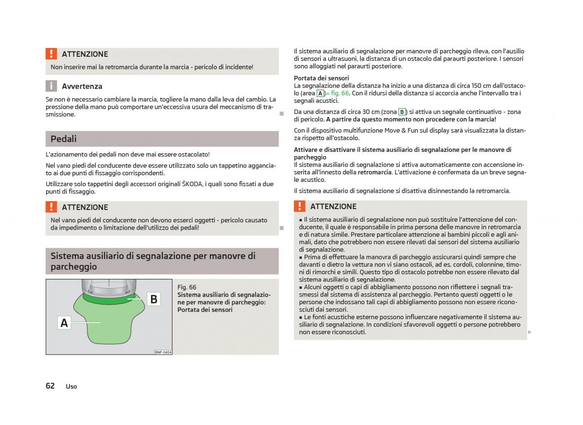 Skoda Citigo manuale del proprietario / page 64