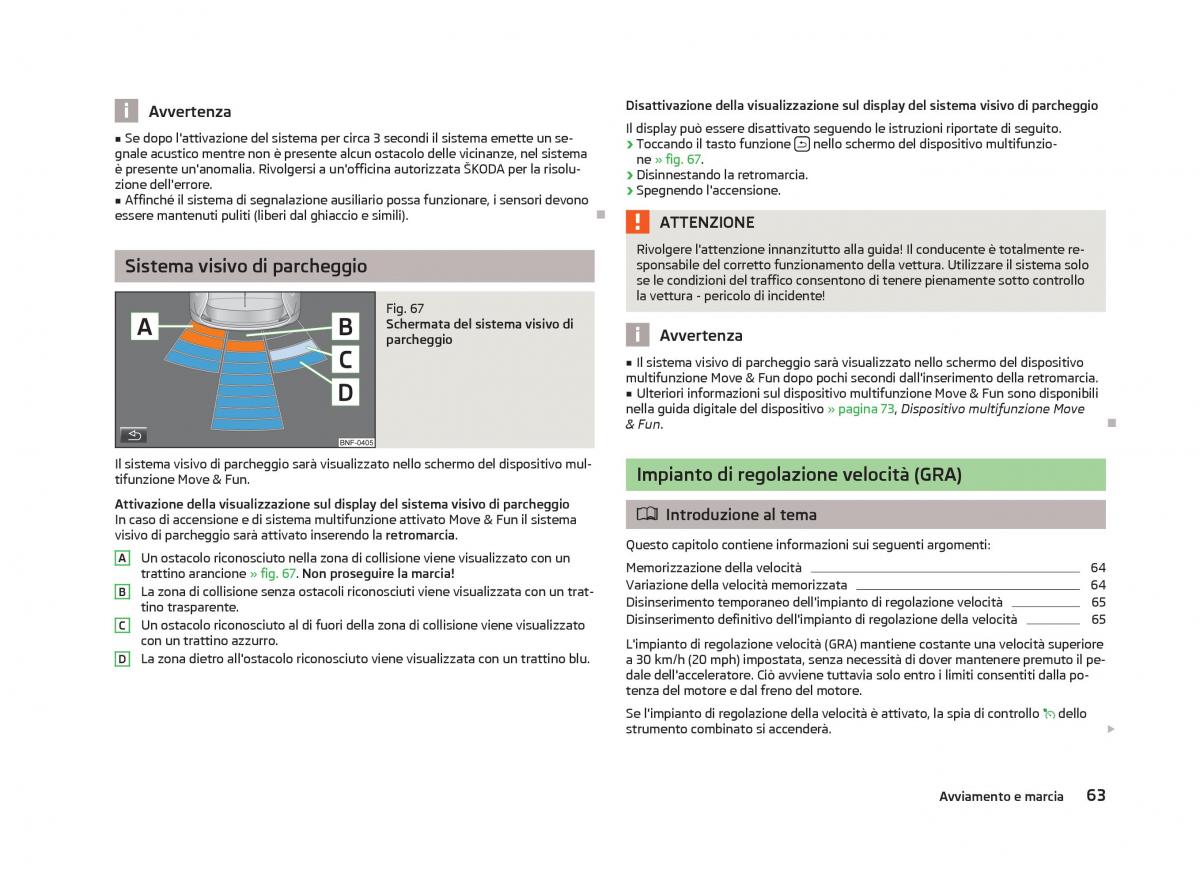 Skoda Citigo manuale del proprietario / page 65