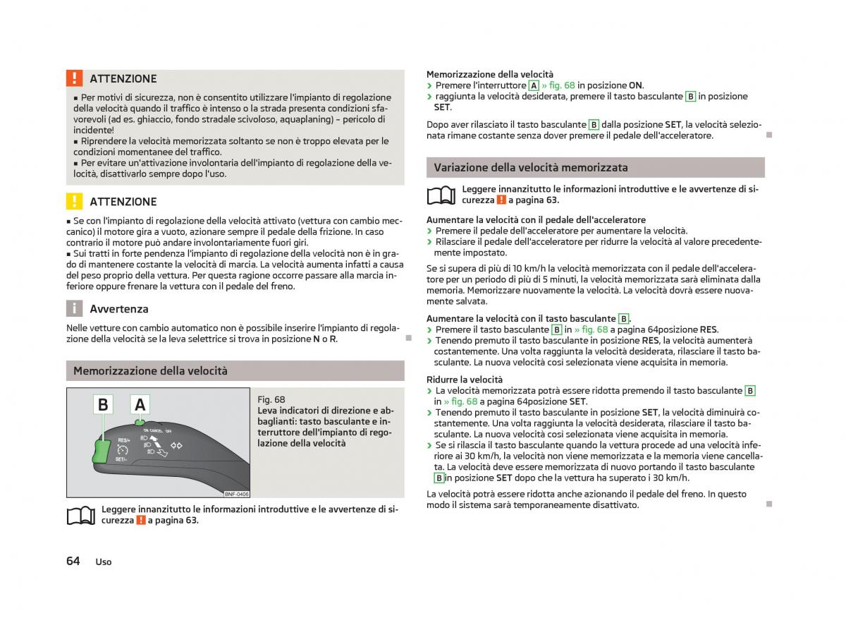 Skoda Citigo manuale del proprietario / page 66