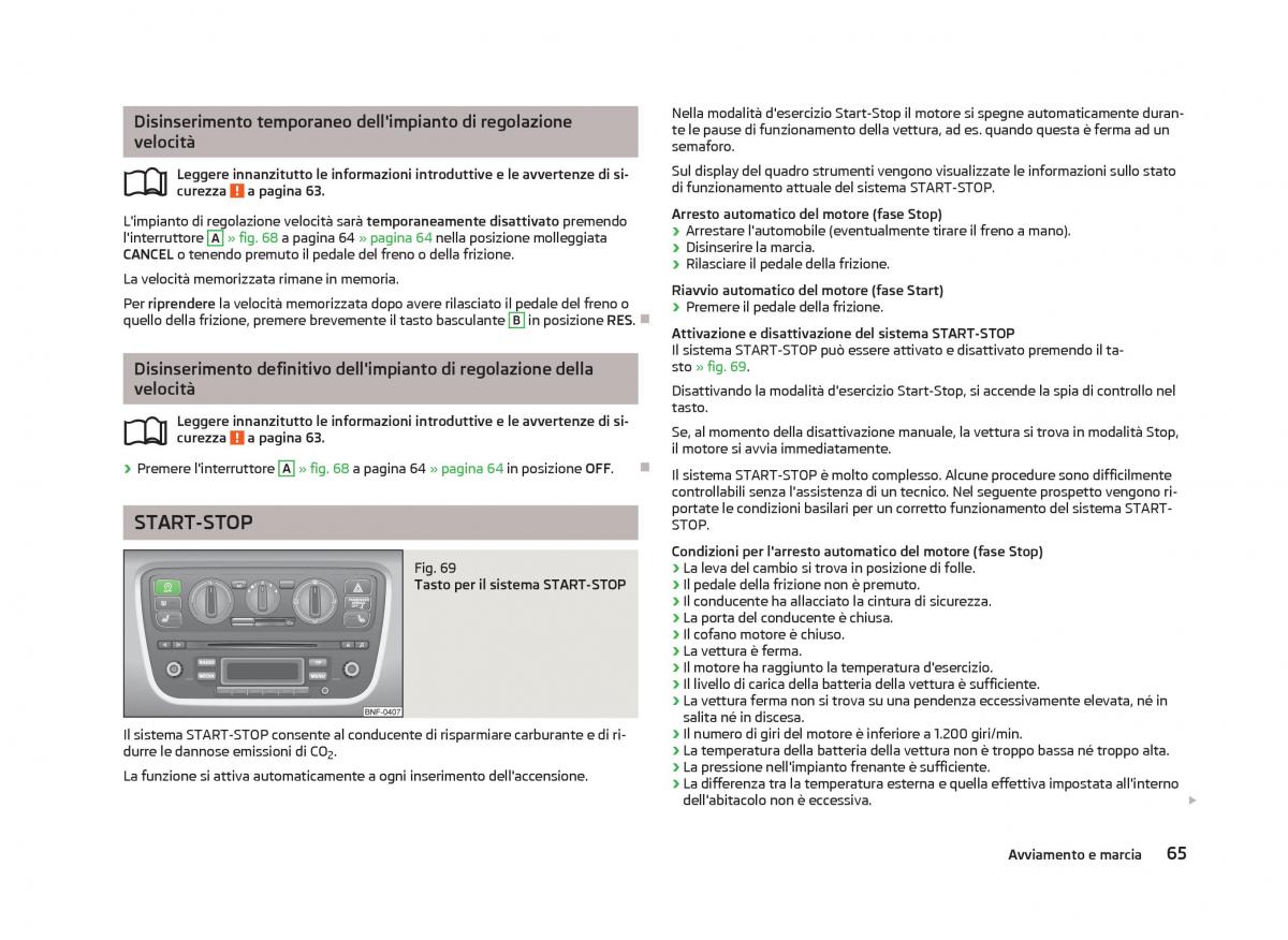 Skoda Citigo manuale del proprietario / page 67