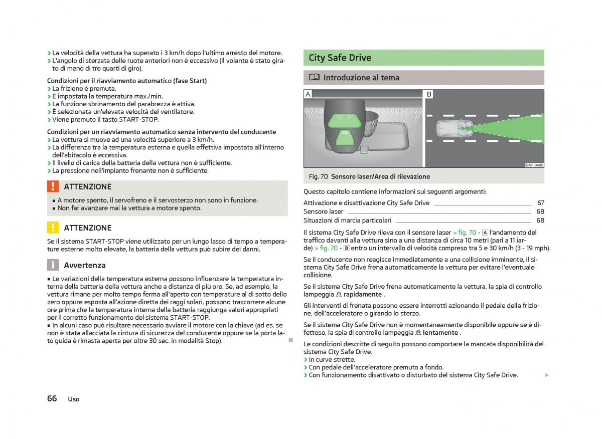 Skoda Citigo manuale del proprietario / page 68