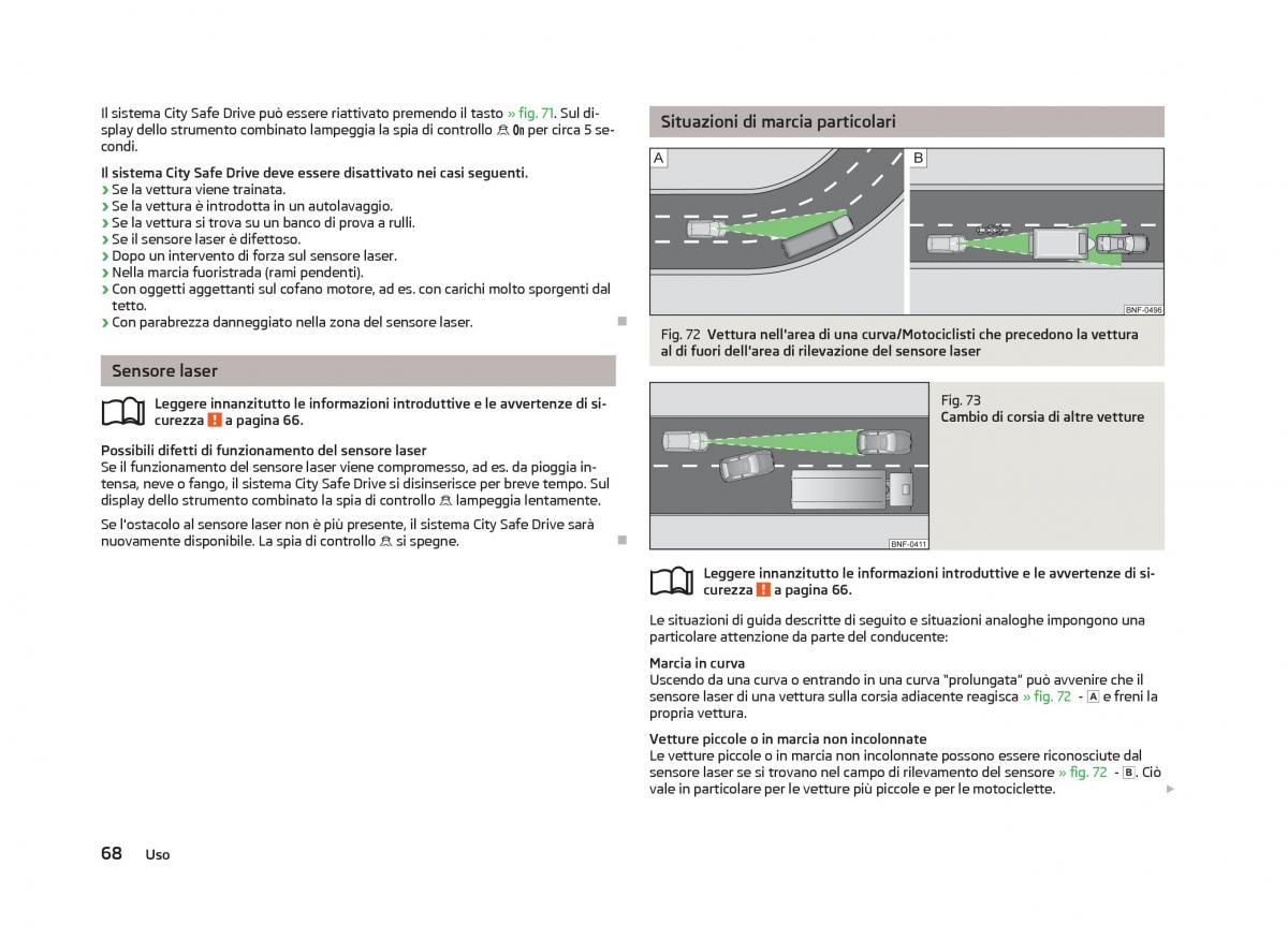 Skoda Citigo manuale del proprietario / page 70