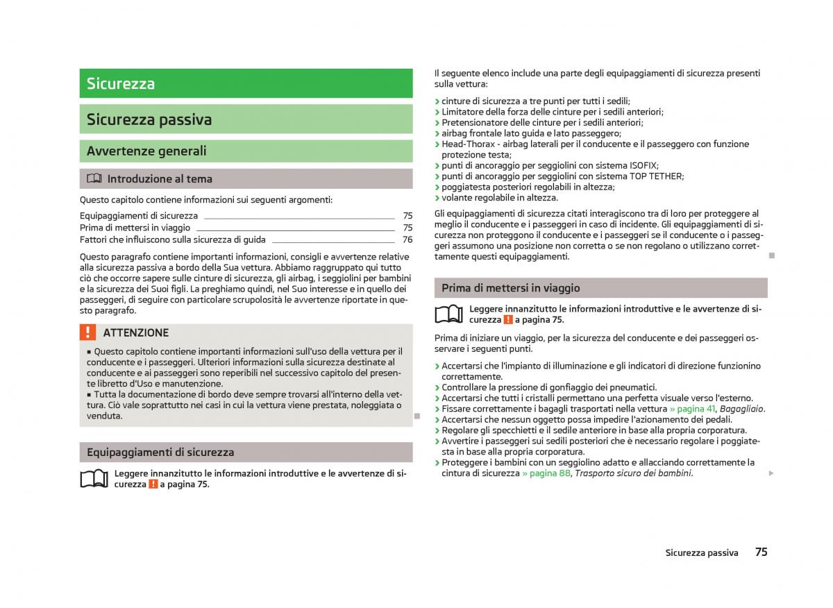 Skoda Citigo manuale del proprietario / page 77