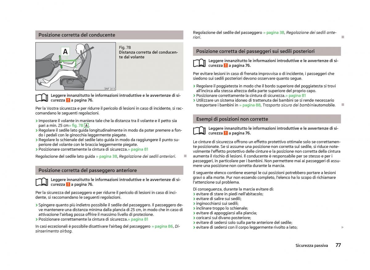 Skoda Citigo manuale del proprietario / page 79