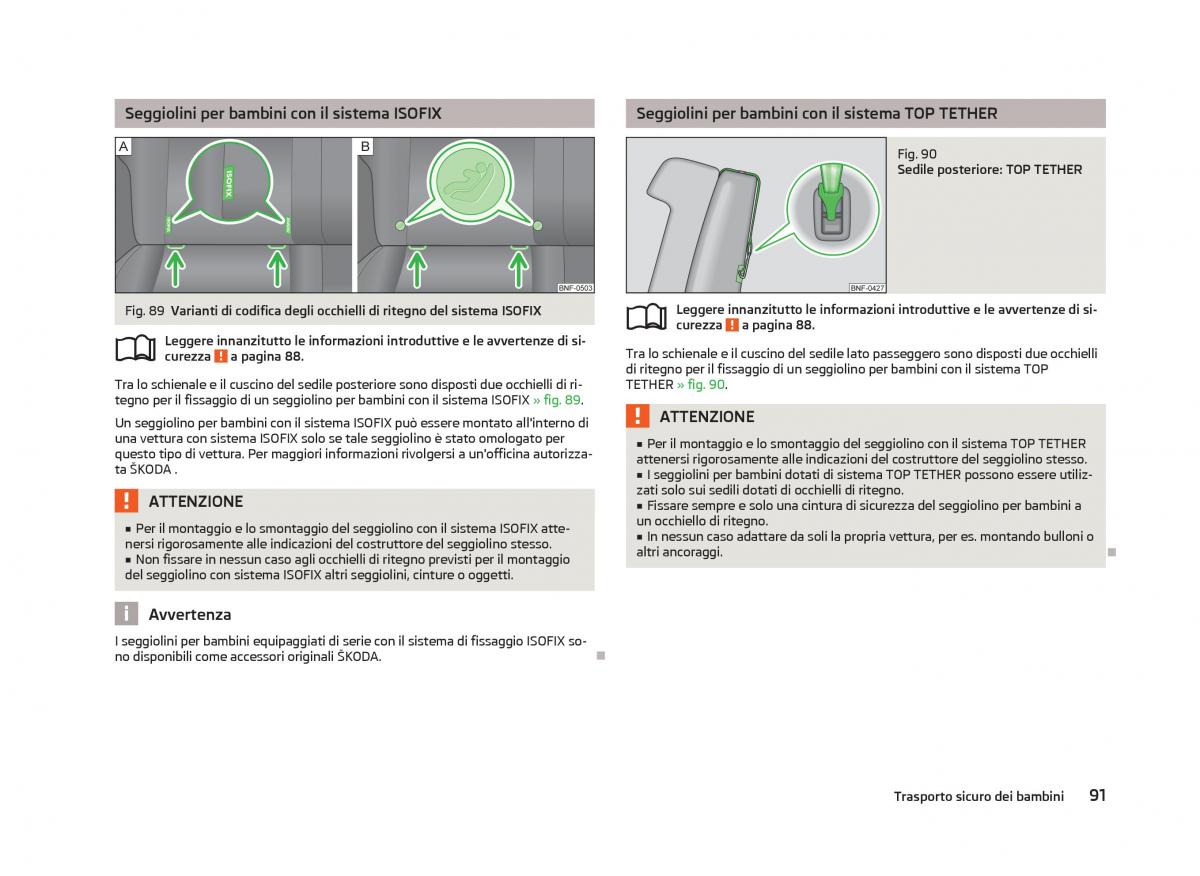 Skoda Citigo manuale del proprietario / page 93