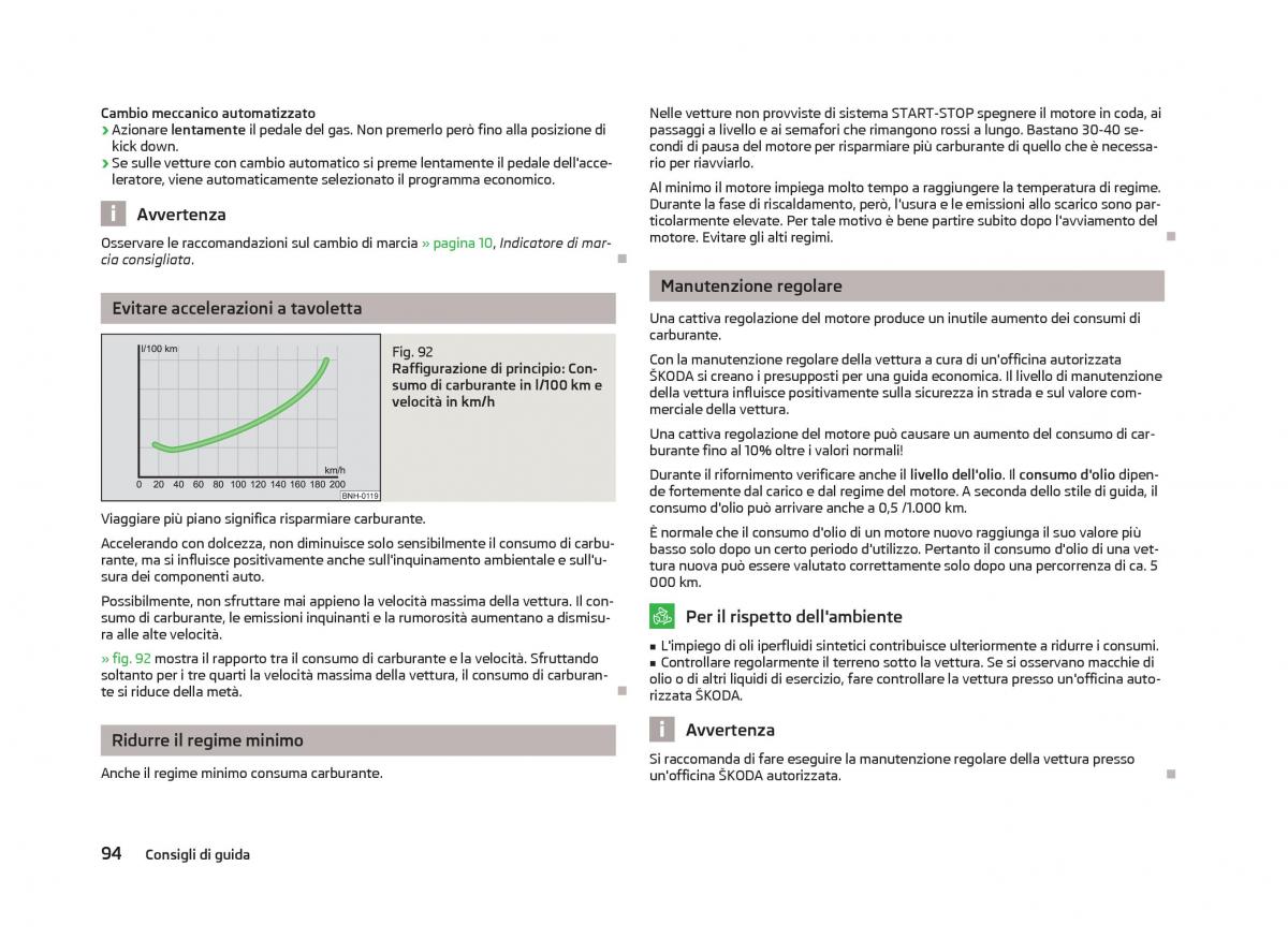 Skoda Citigo manuale del proprietario / page 96