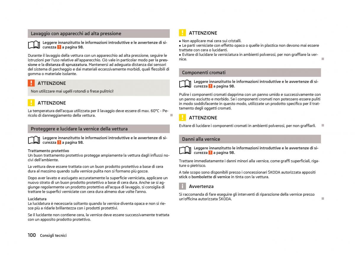 Skoda Citigo manuale del proprietario / page 102