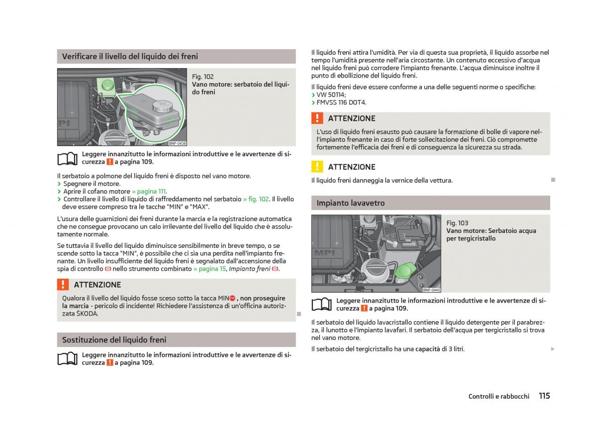 Skoda Citigo manuale del proprietario / page 117