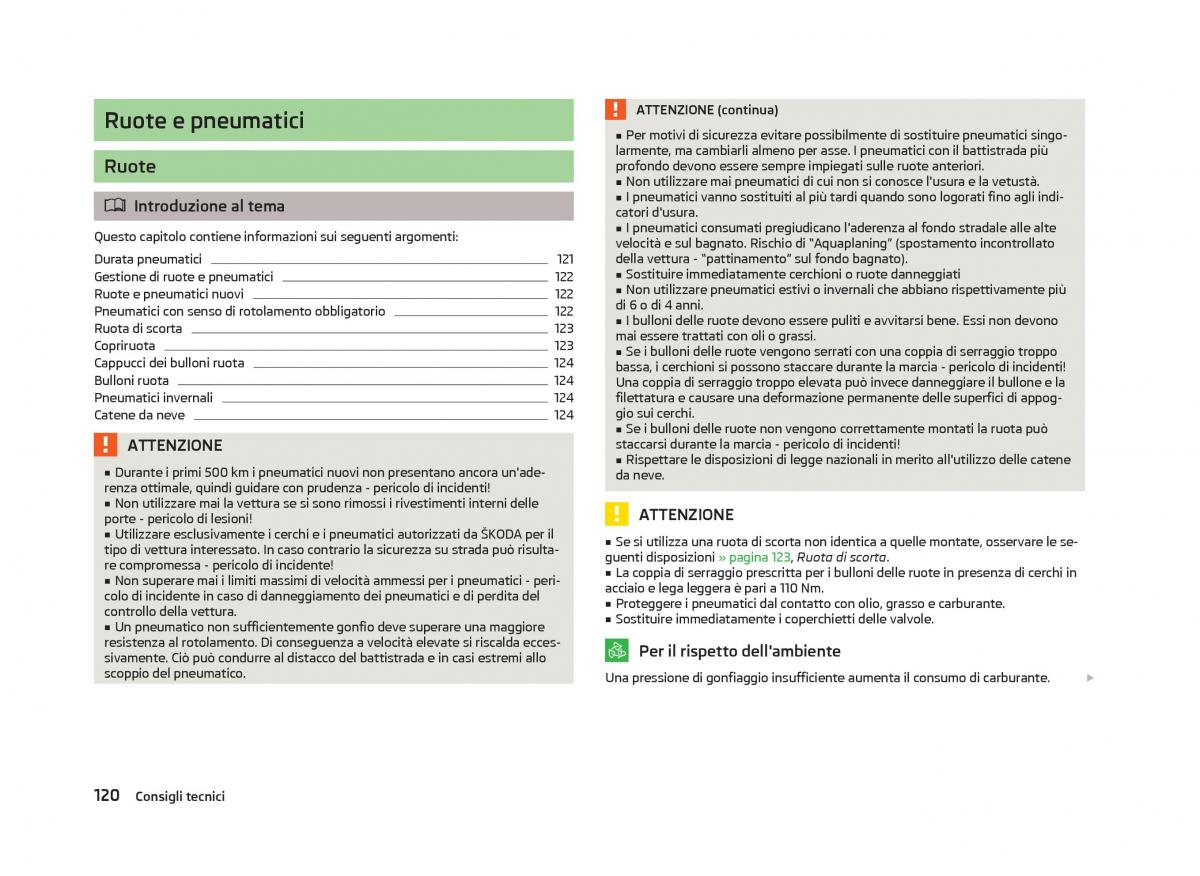 Skoda Citigo manuale del proprietario / page 122