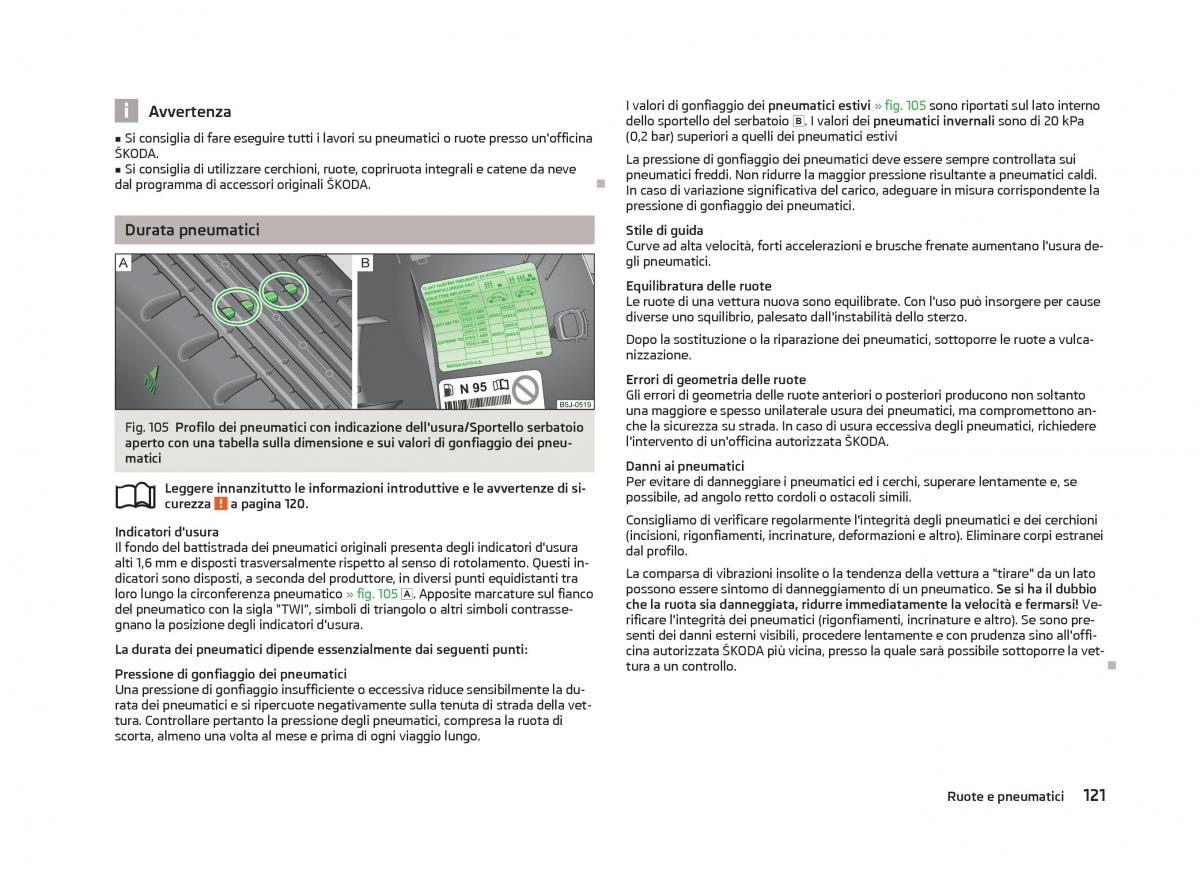 Skoda Citigo manuale del proprietario / page 123