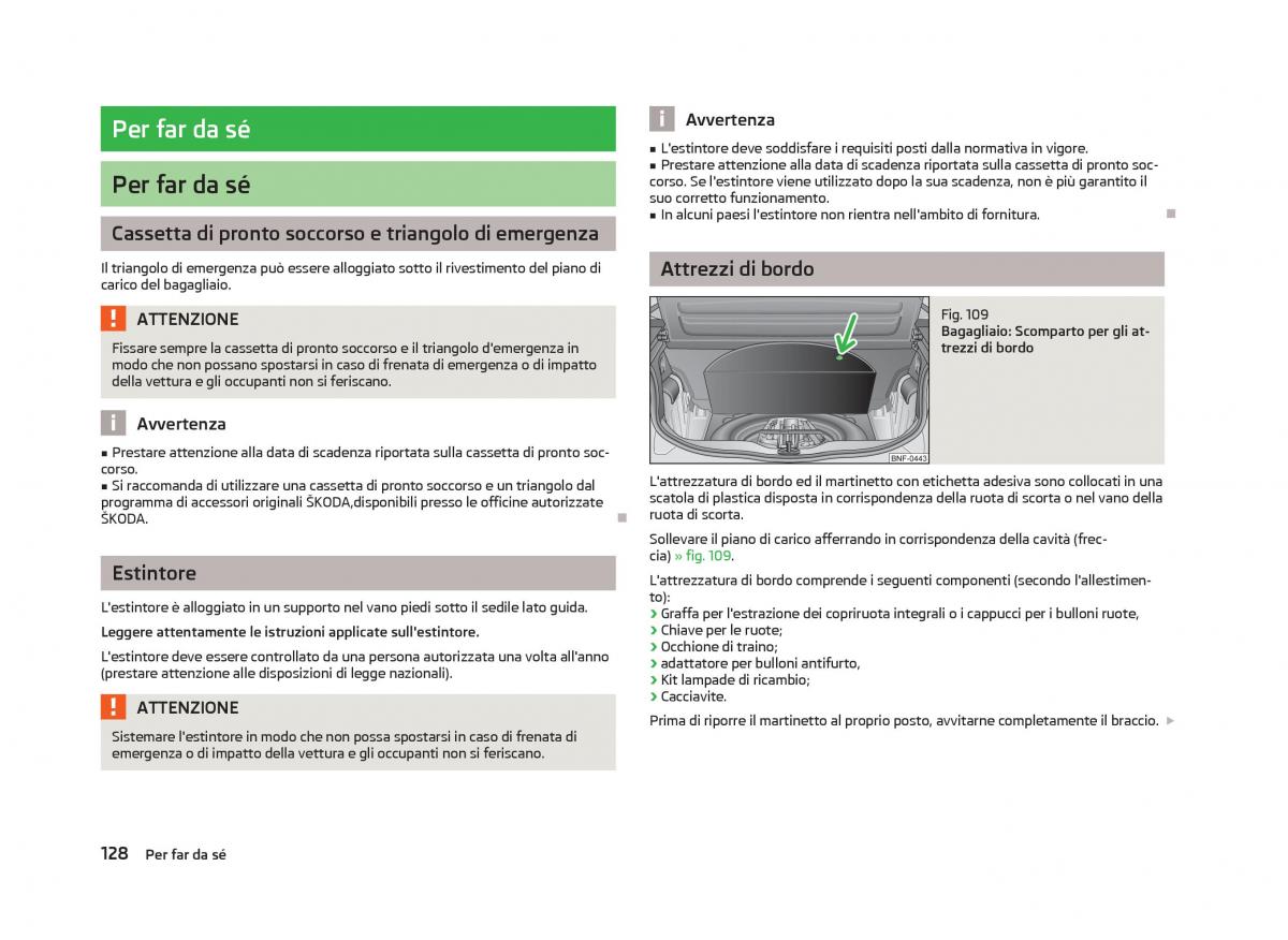 Skoda Citigo manuale del proprietario / page 130