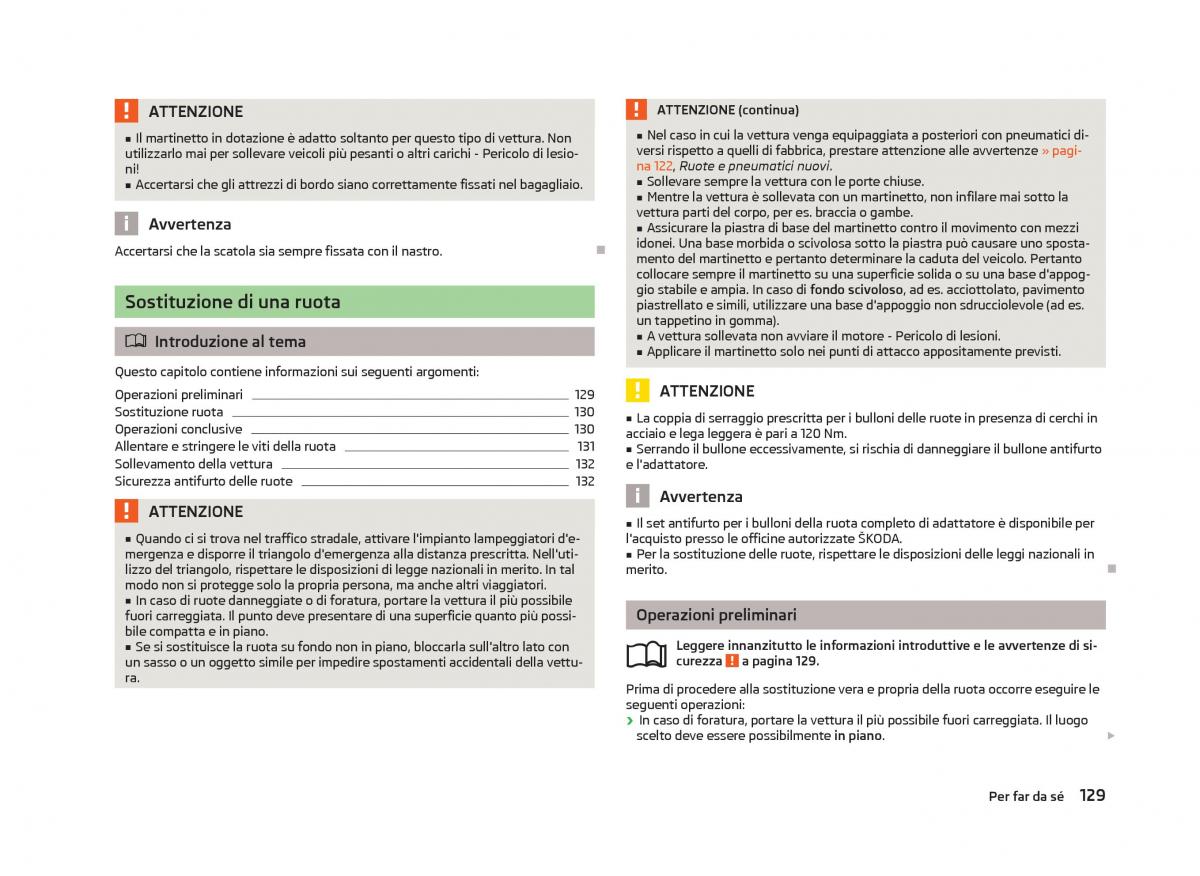 Skoda Citigo manuale del proprietario / page 131